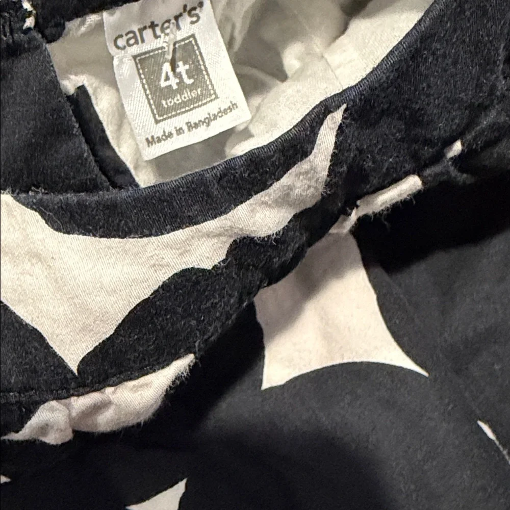 Carters Toddler Girls Black and White Circle Dress Size 4T - Picture 4 of 4